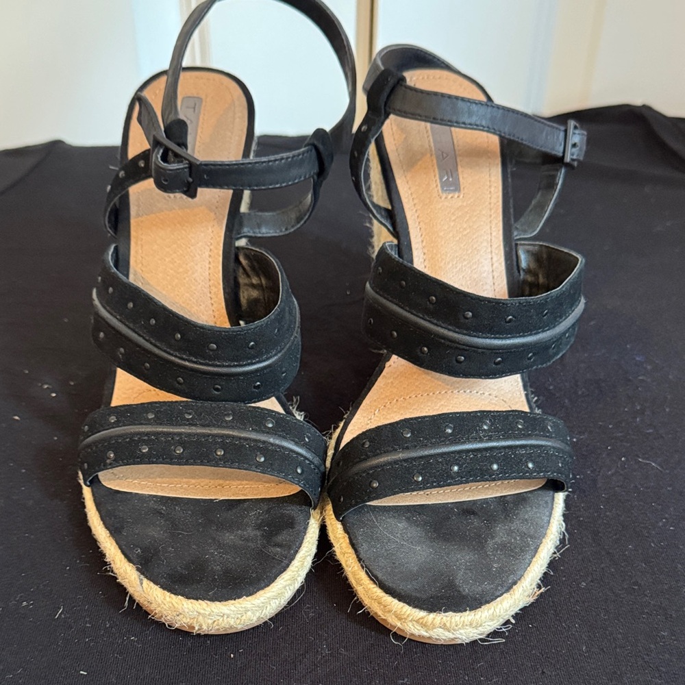 Tahari Black Espadrille Sandals
